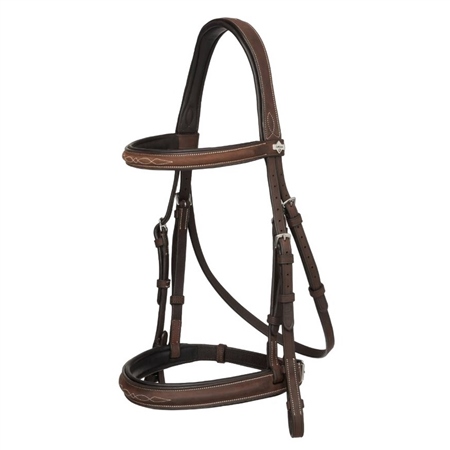 LeMieux Stitched Hunter Bridle with Laced Reins 1